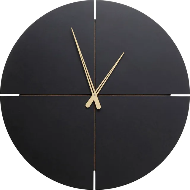 kare-design-andrea-wanduhr-schwarz-gold-60-cm-rund image 1