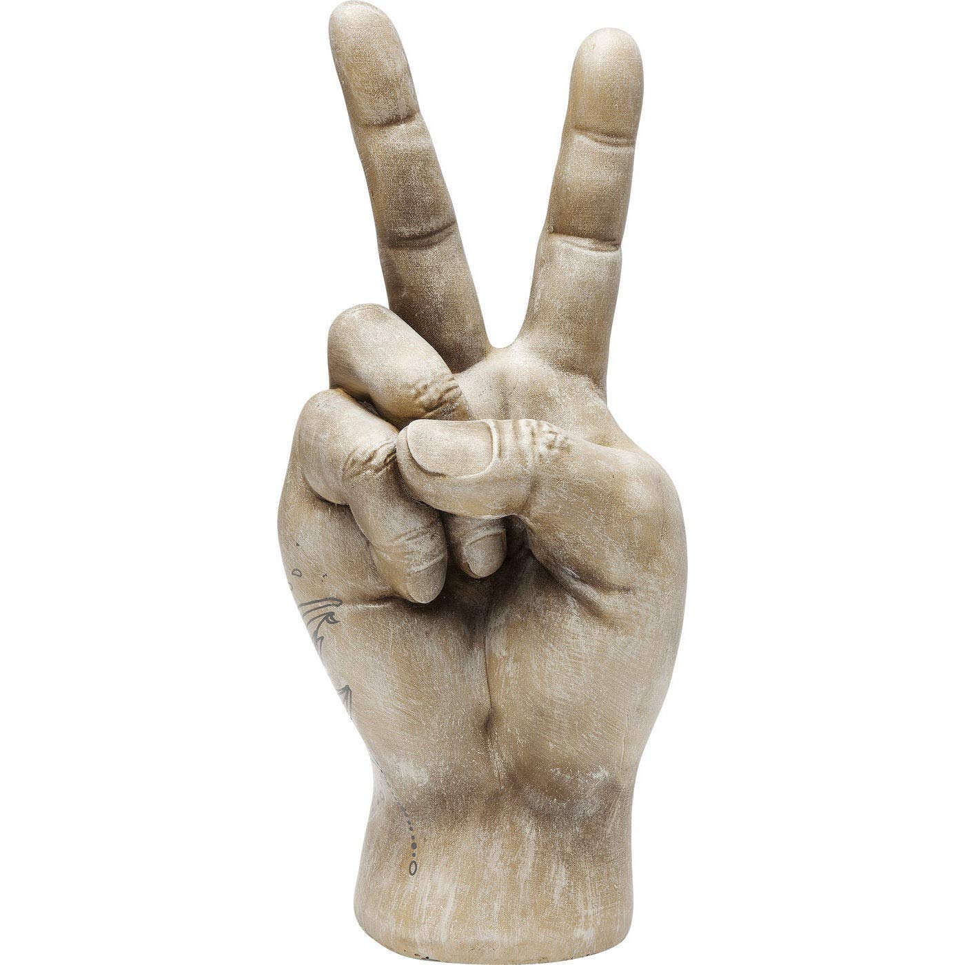 kare-design-victory-tattoo-eye-deko-hand-beige-grau-36x22x12-cm image 5