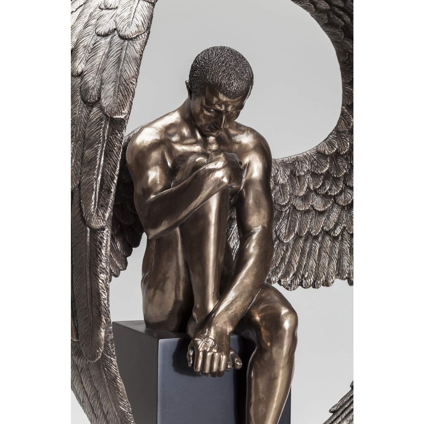 kare-design-nude-sad-angel-dekofigur-sitzender-engel-braun-63x48x32-cm image 3