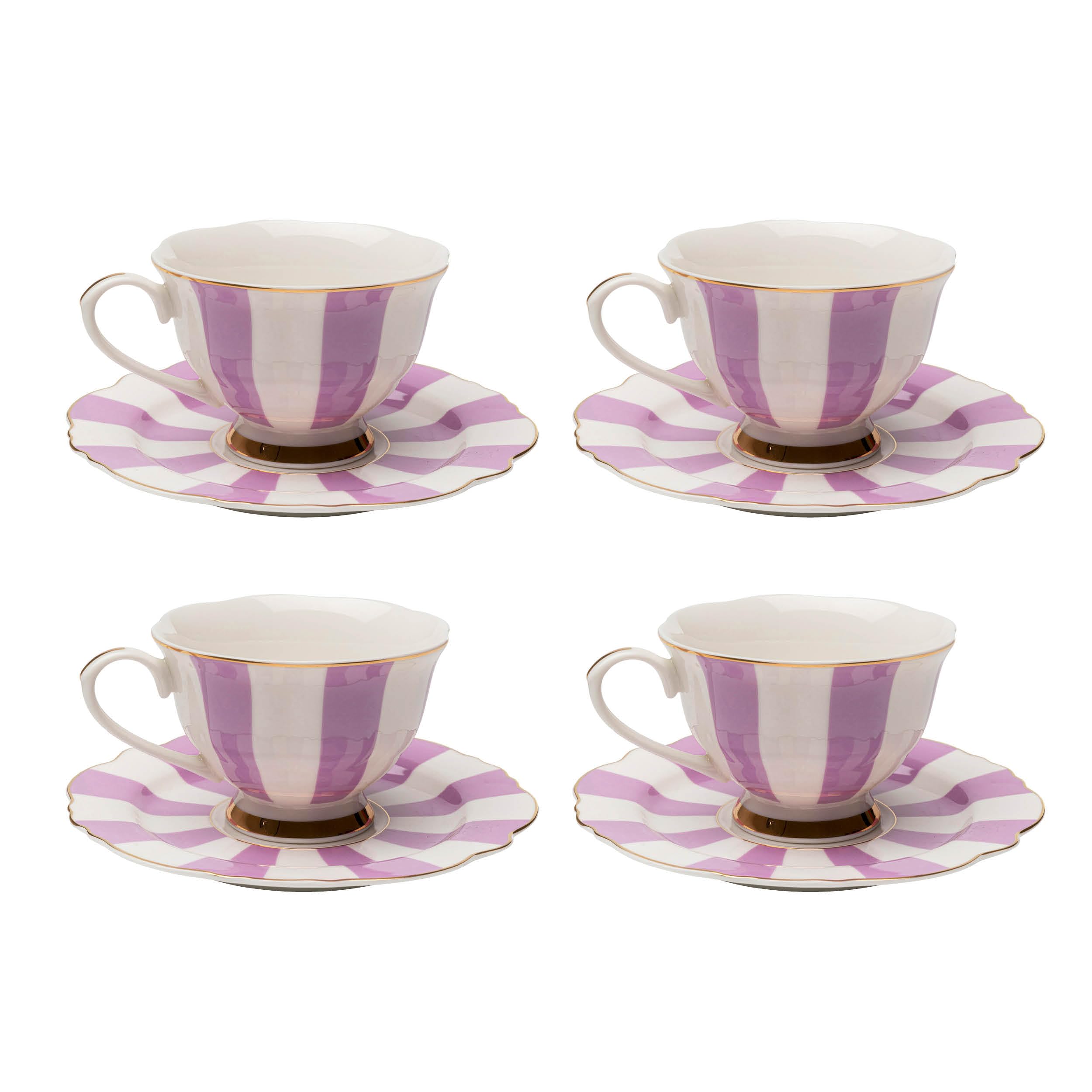 kare-design-kaffeetasse-harlequin-mit-untertasse-4-teilig-lila-180-ml-porzellan image 1