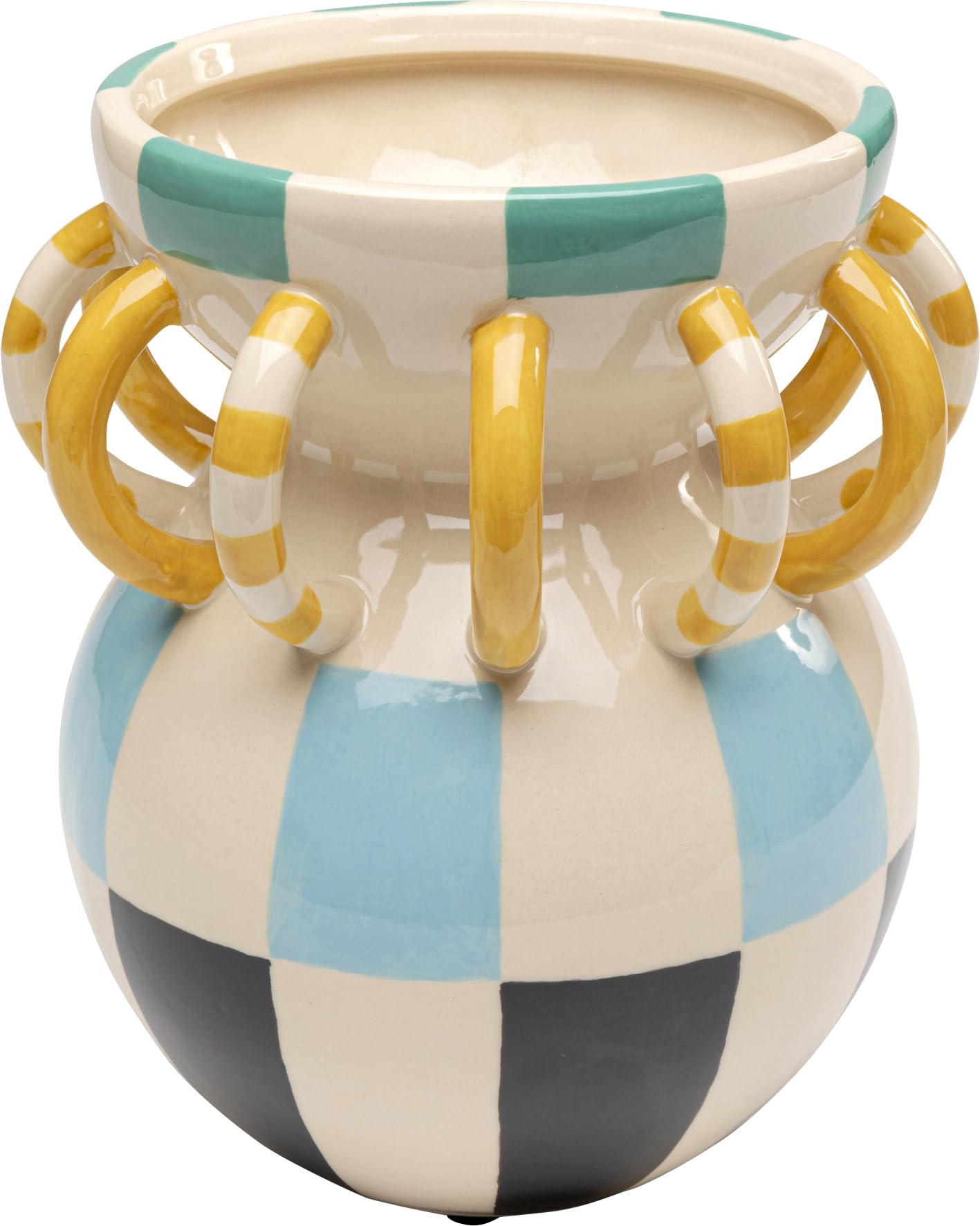 kare-design-deko-vase-harlequin-handle-mehrfarbig-24-cm-porzellan image 1