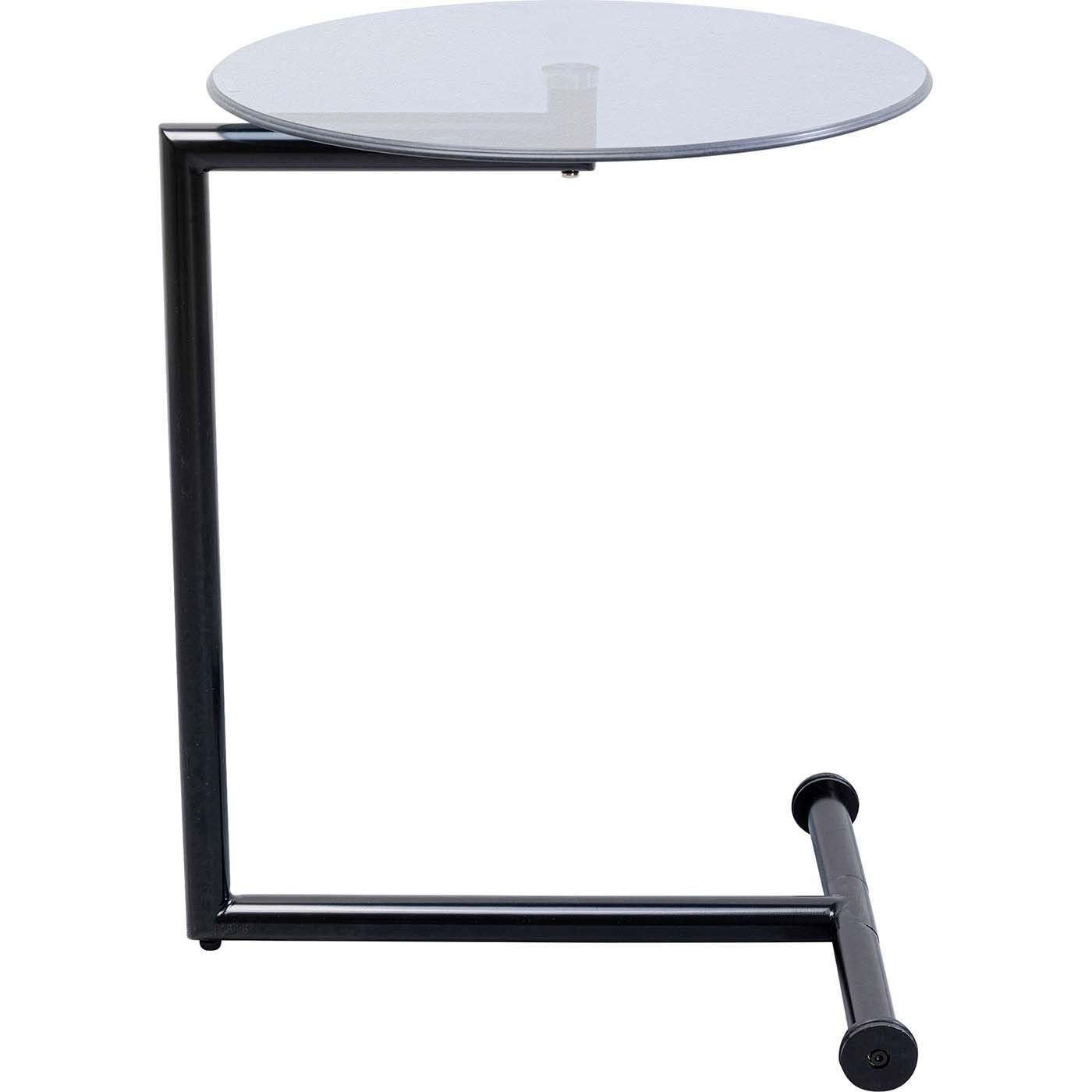 kare-design-beistelltisch-easy-living-schwarz-rund-metall-glas-63x46x46-cm image 1