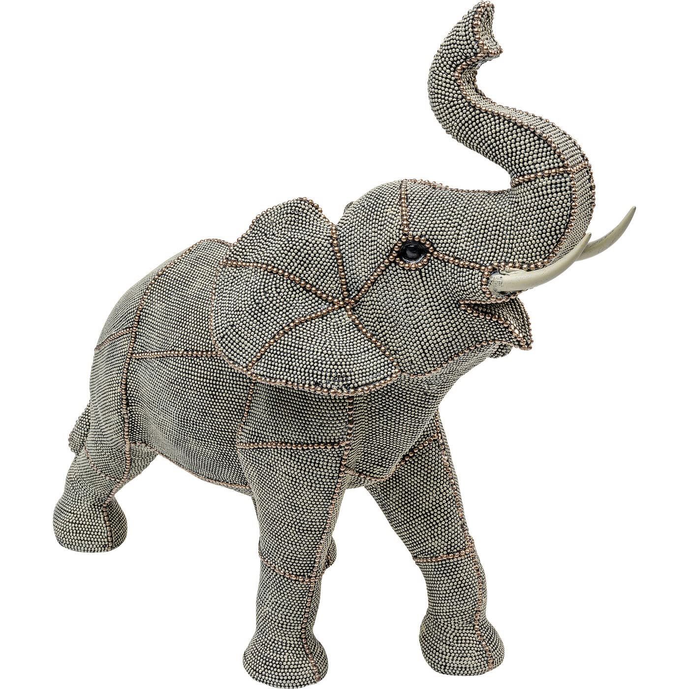 kare-design-deko-objekt-walking-elephant-pearls-37x38x17-cm-elefant-aus-kunstste image 1