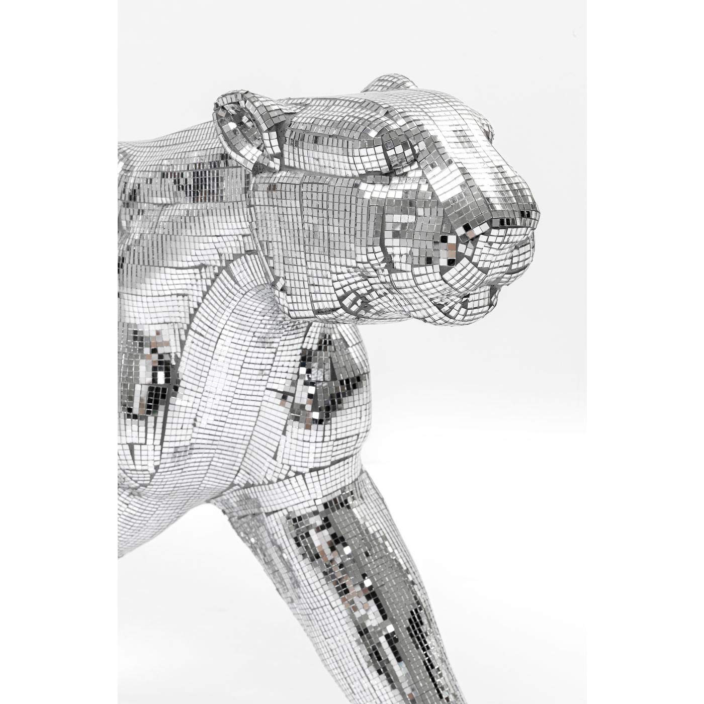 kare-design-deko-objekt-leopard-mosaic-silber-129-x-25-x-50-cm-boden-skulptur image 6