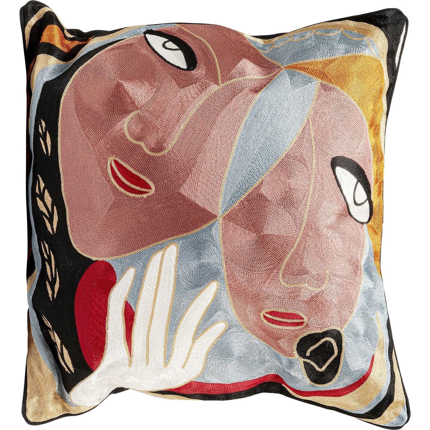 kare-design-art-line-two-face-kissen-mehrfarbig-50x50-cm-mit-reissverschluss-und image 1