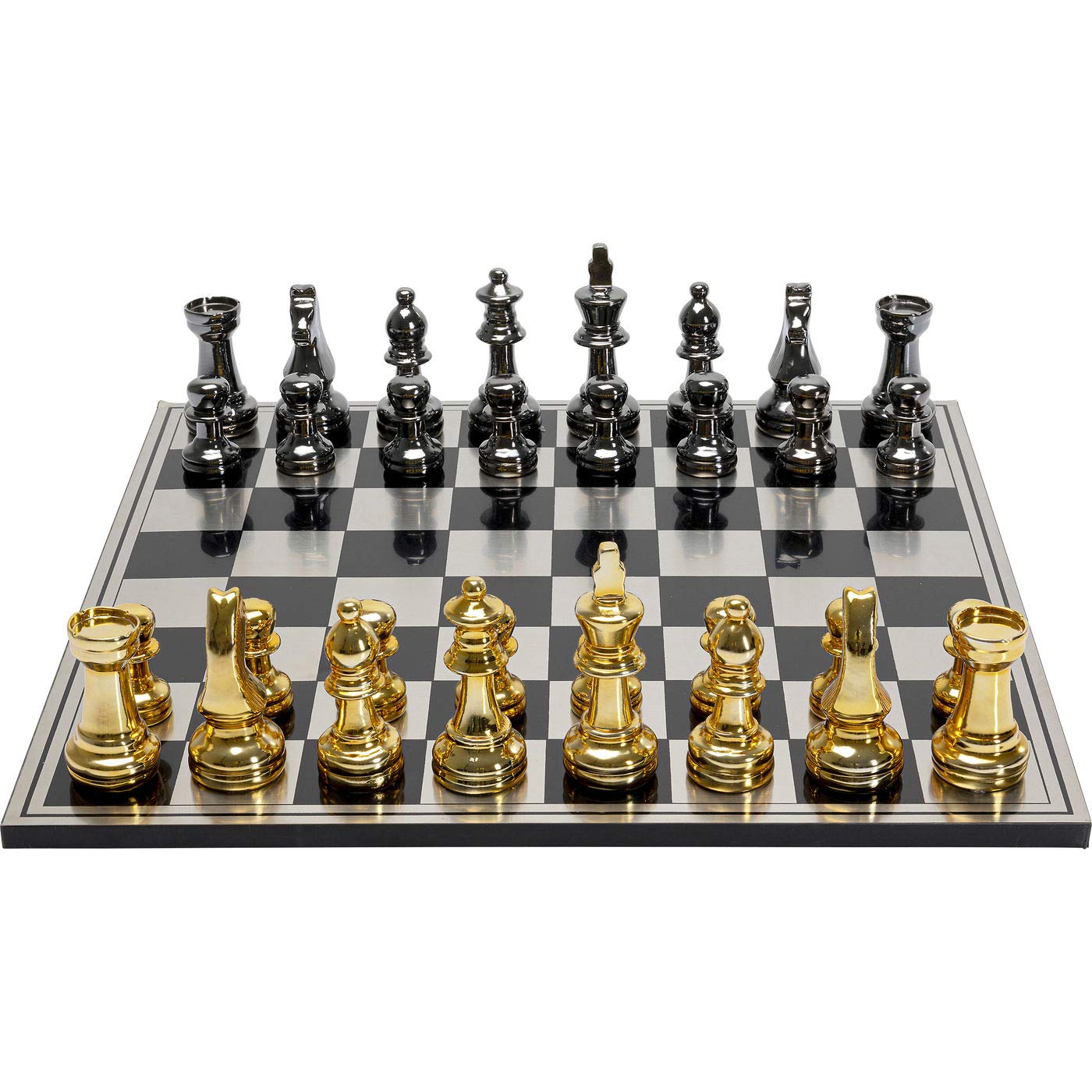 kare-design-dekoobjekt-chess-silber-gold-60x60-cm-schachbrett-xl-mit-figuren image 1