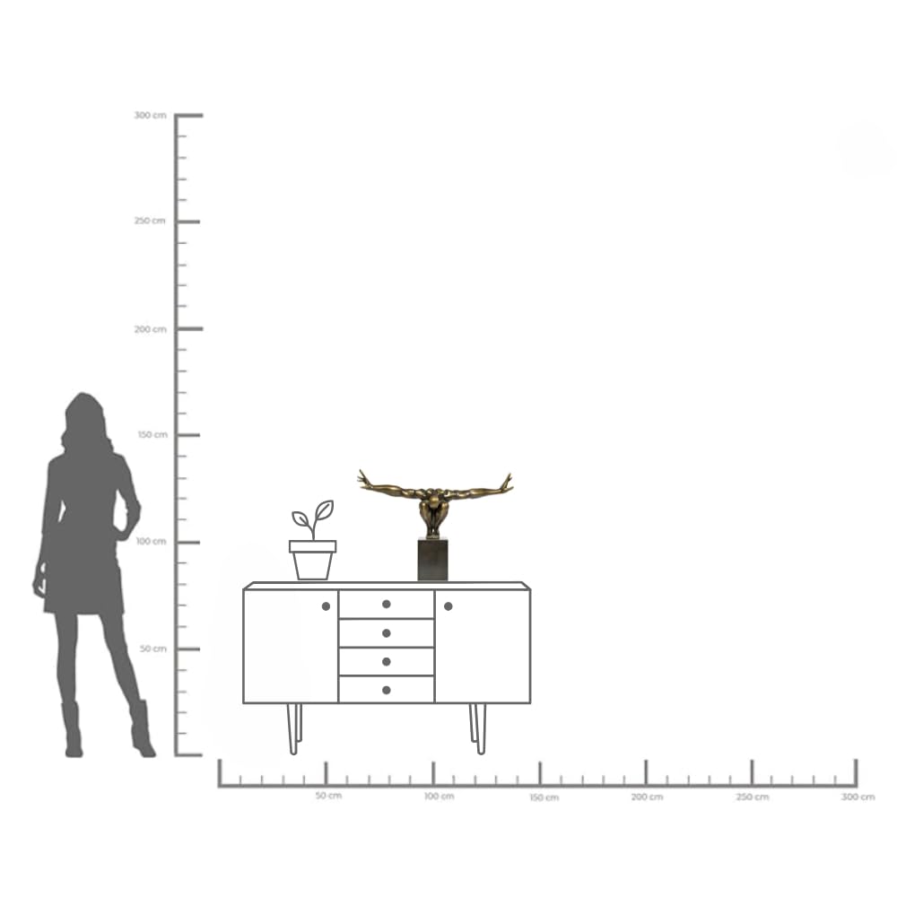 kare-design-deko-objekt-athlet-bronze-skulptur-mit-marmorsockel-52x75x23-cm image 5