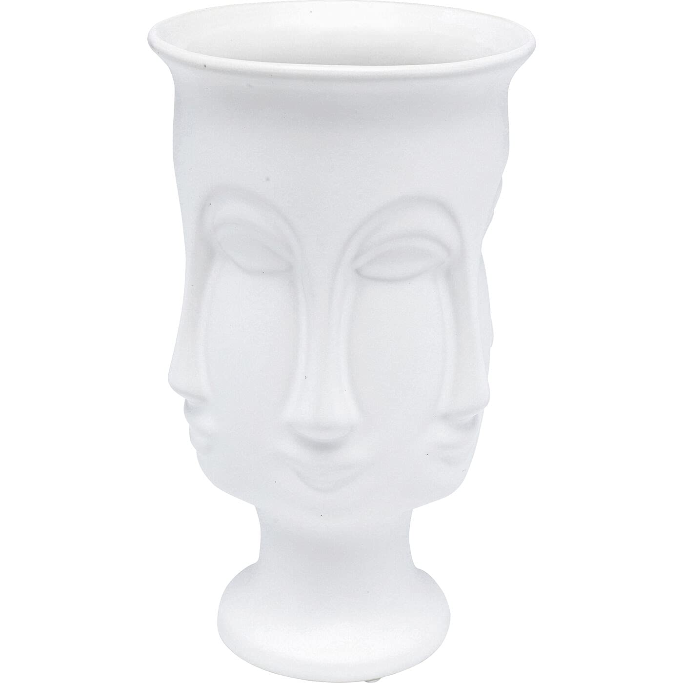 kare-design-caras-deko-vase-wei-23-cm-keramik-tischvase-mit-gesicht image 1
