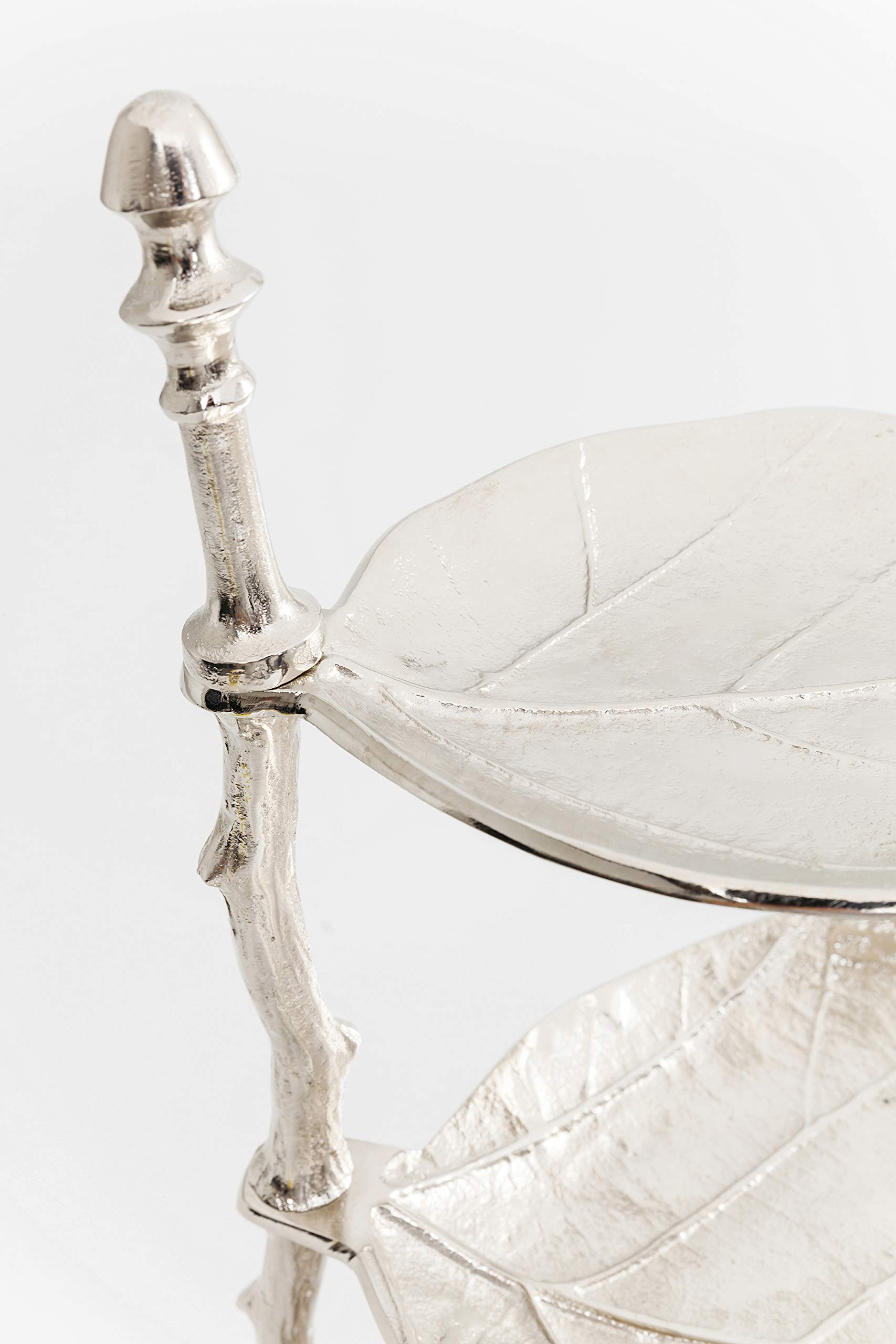 kare-design-leaf-etagere-silber-46x32x45-cm-3-bl-tter image 4