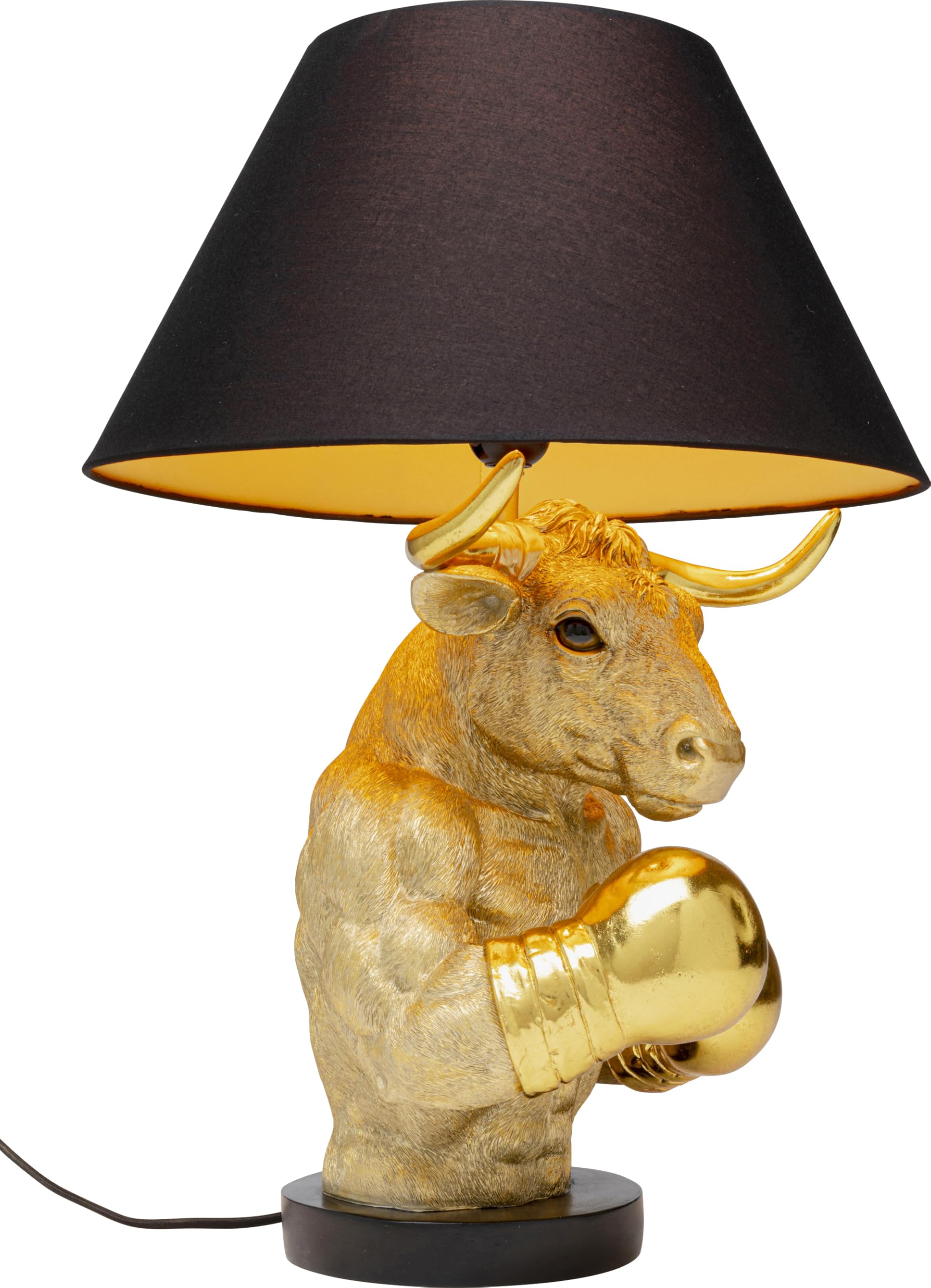 kare-design-boxer-bull-tischleuchte-gold-schwarz-statement-leuchte-e27 image 3