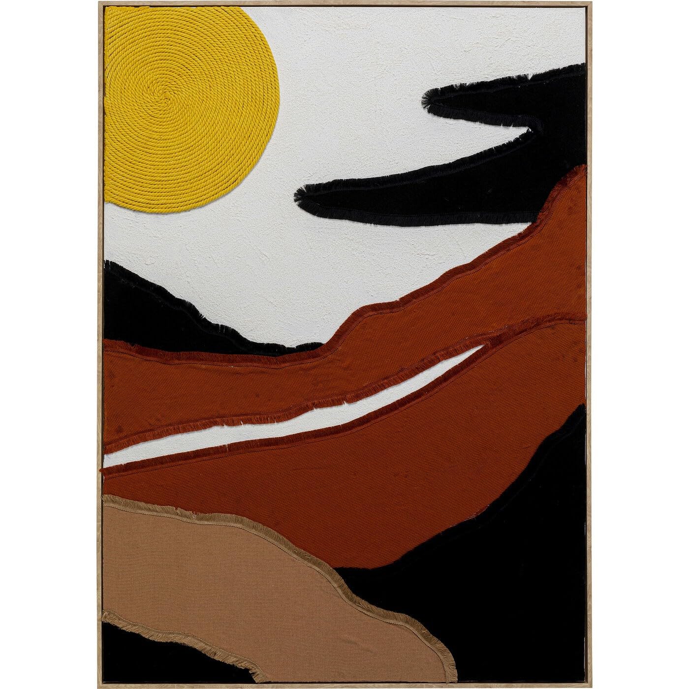 kare-design-artistic-sunrise-knitted-leinwandbild-113x73-cm-mit-rahmen image 1