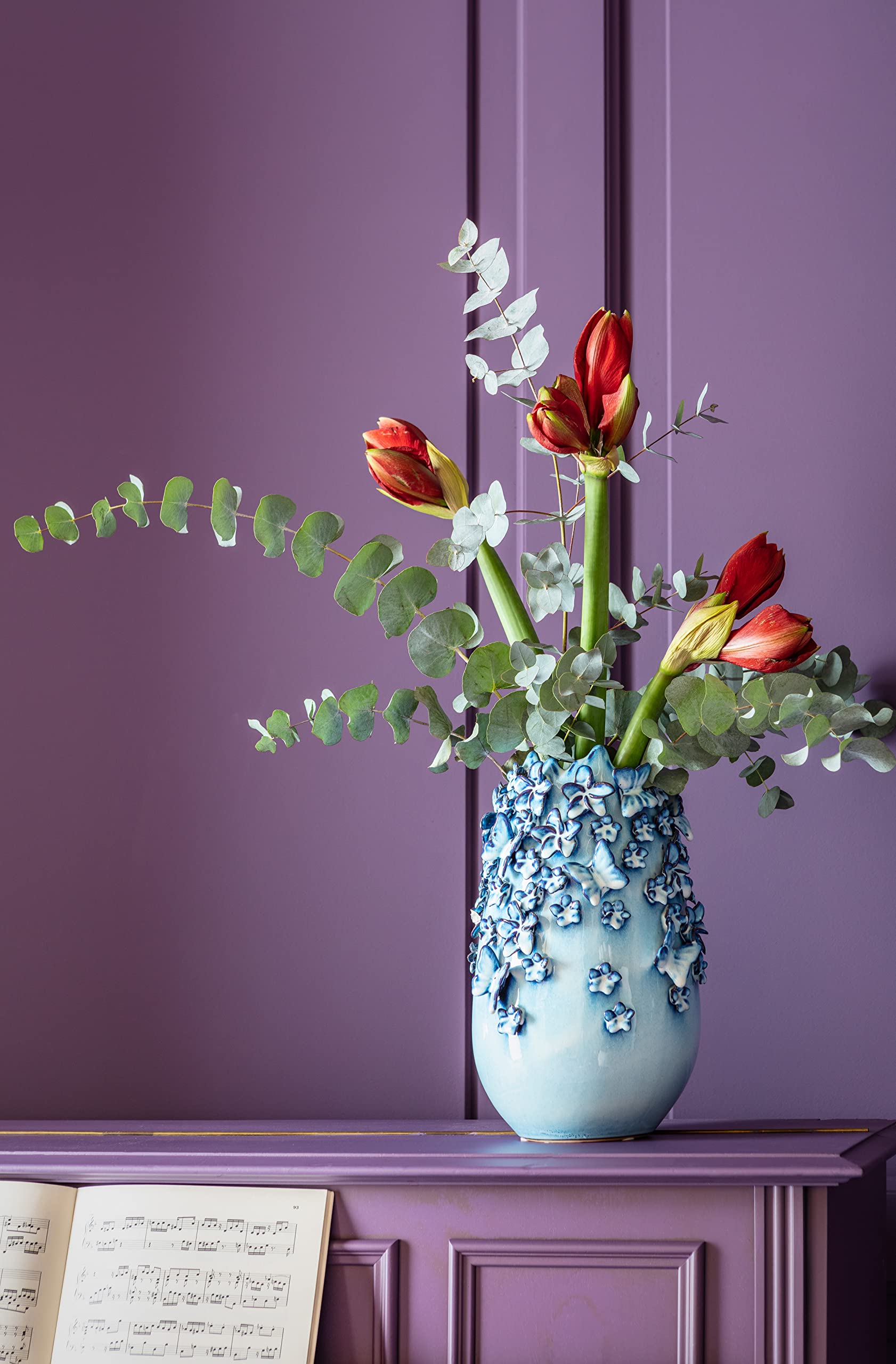 kare-design-butterflies-deko-vase-hellblau-keramik-35-cm image 6
