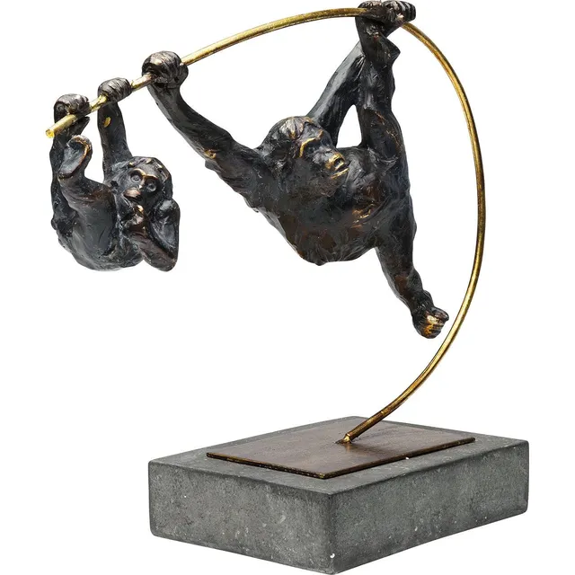 kare-design-deko-objekt-climbing-monkeys-schwarz-32-5x38x15cm image 1
