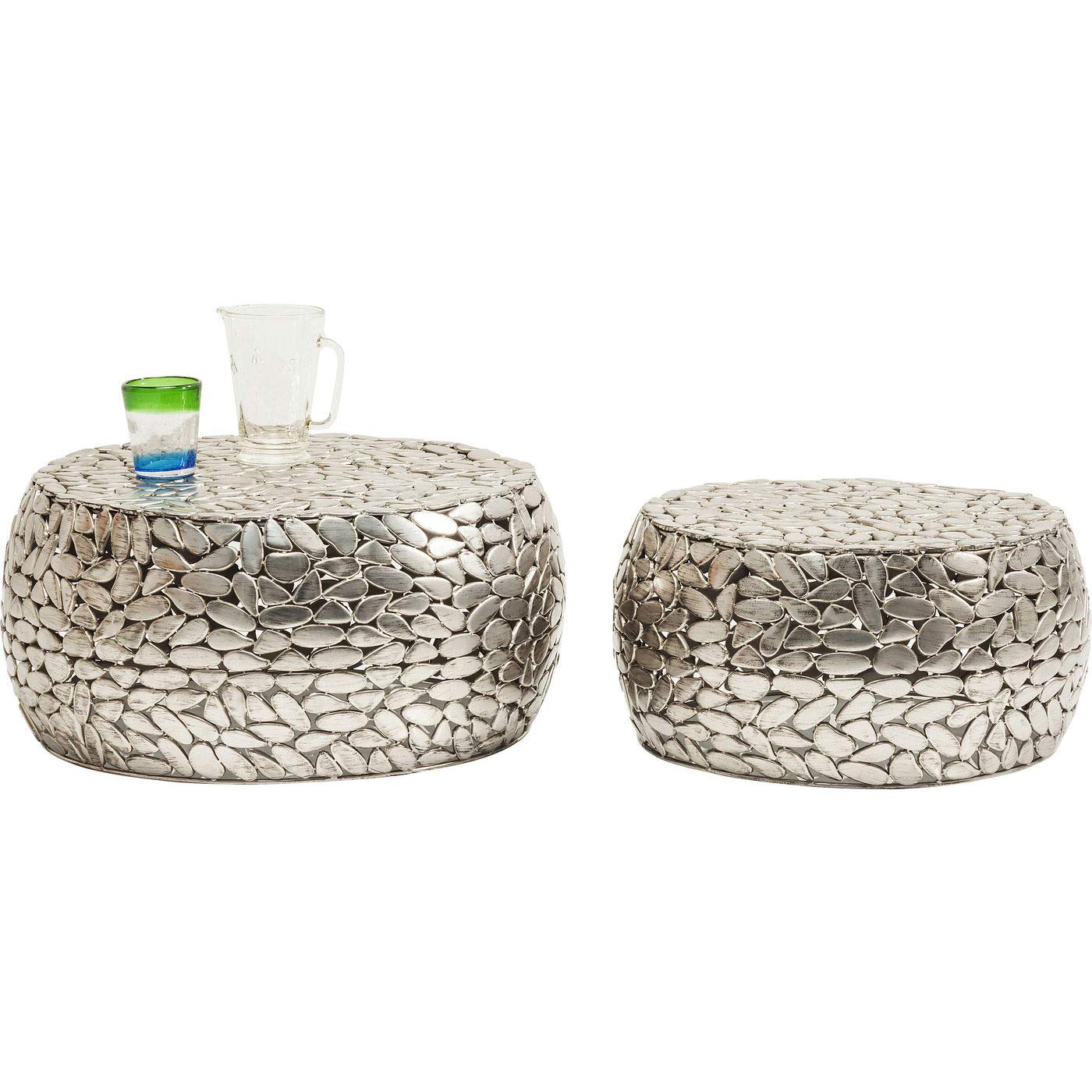 kare-design-pebbles-deluxe-couchtisch-2er-set-silber-rund image 3