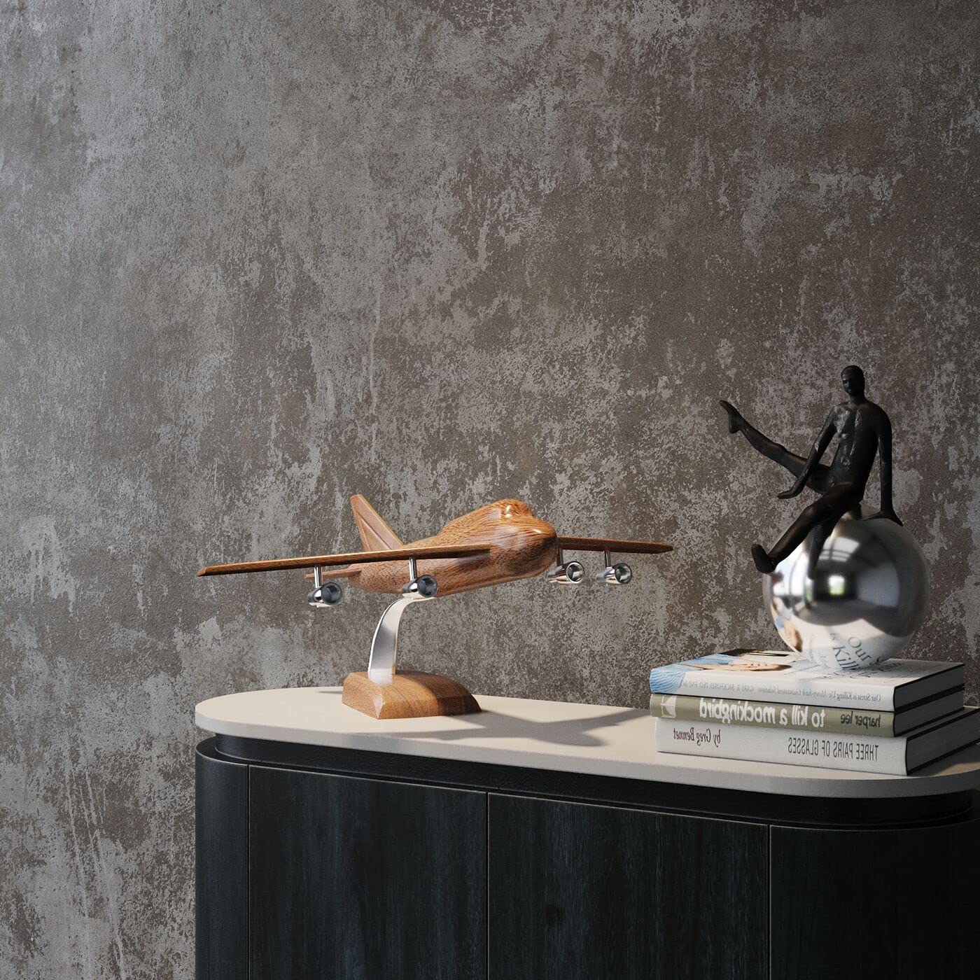 kare-design-deko-objekt-wood-plane-flugzeug-aus-mangoholz-25x37x39-cm image 2