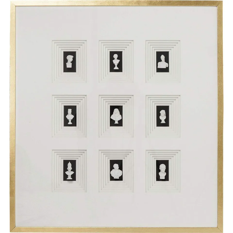 kare-design-deko-rahmen-ancient-art-nove-wei-schwarz-110x100x8-cm image 1