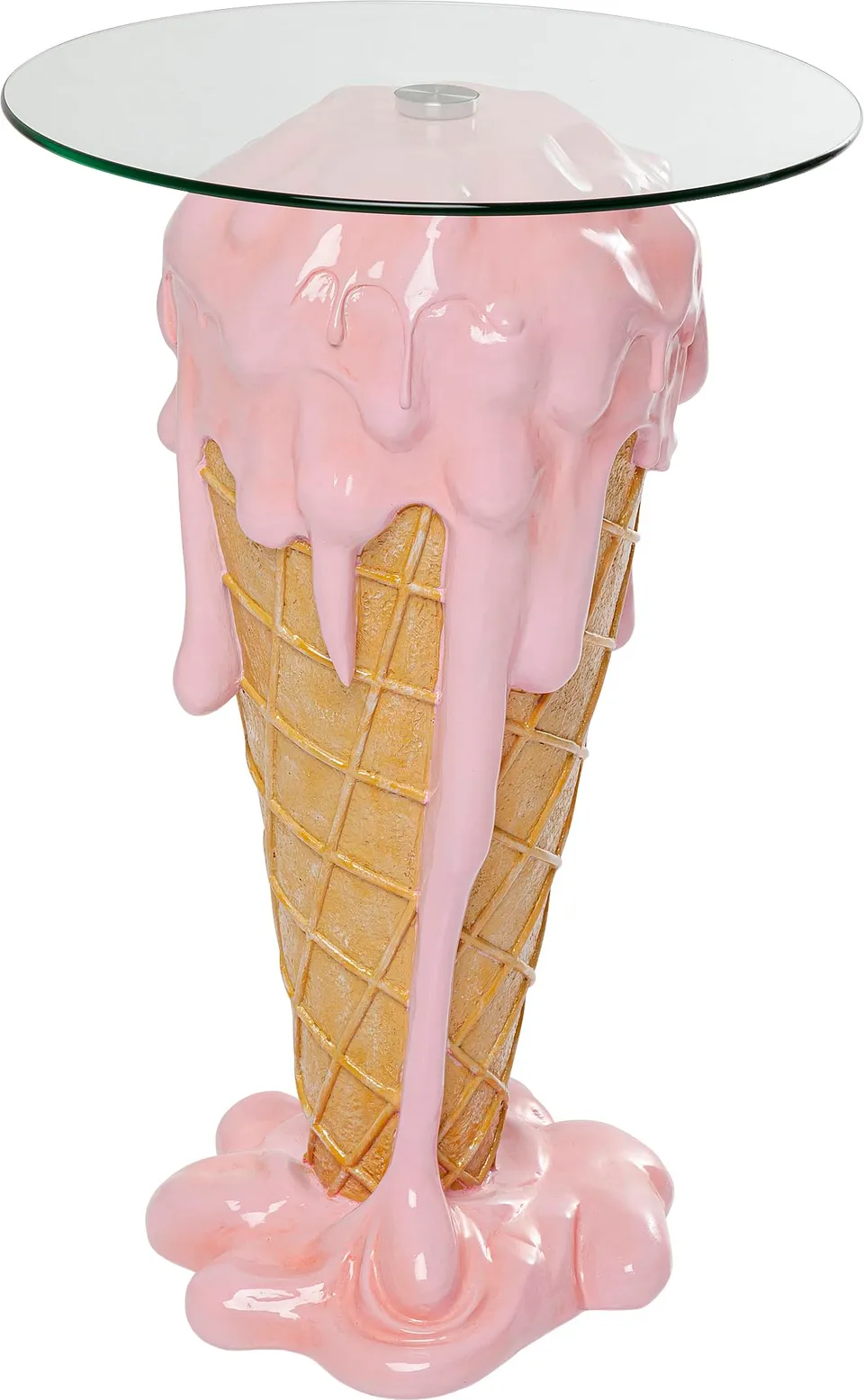 kare-design-beistelltisch-icecream-rosa-braun-72x48x48-cm-glastisch-eisfu image 1