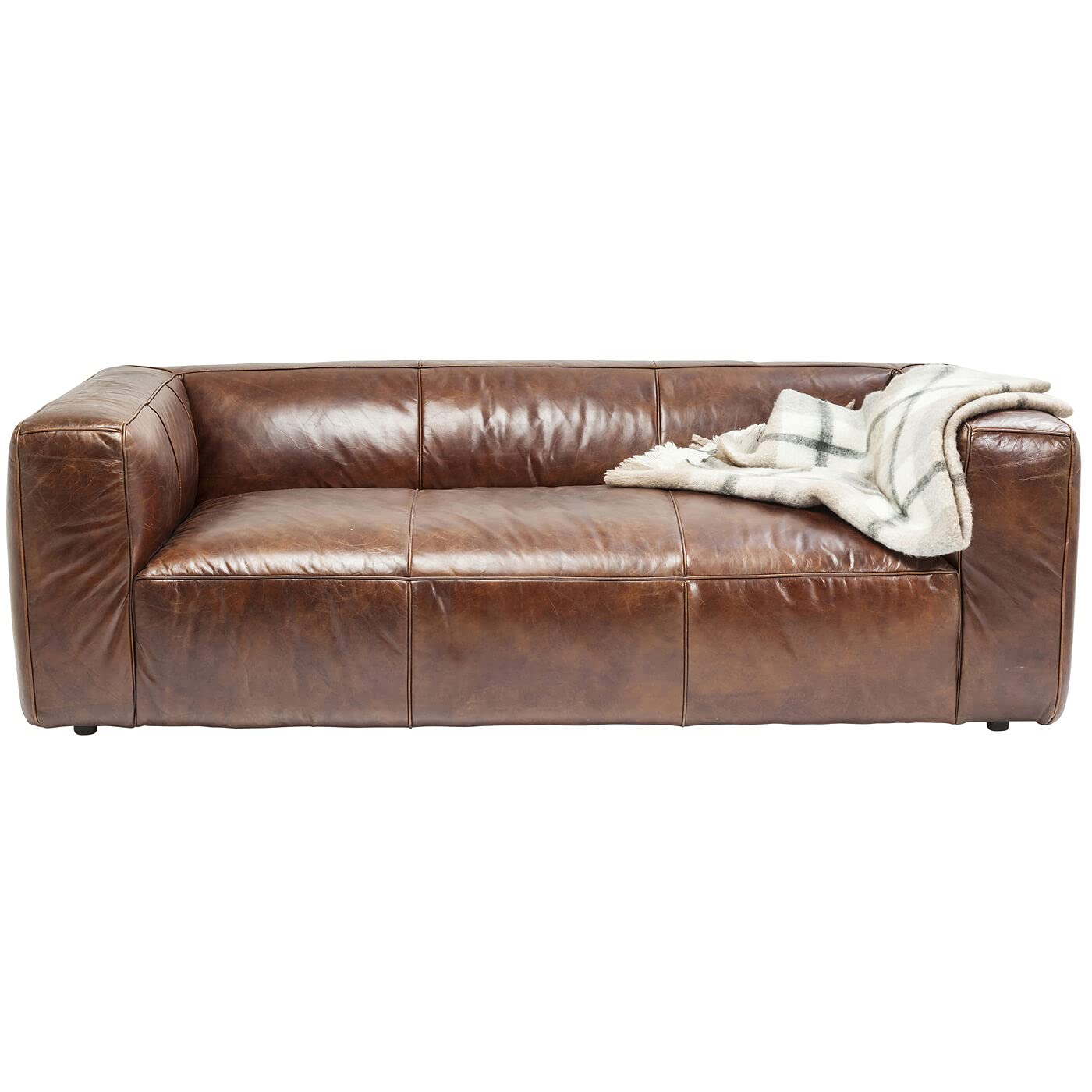 kare-design-sofa-cubetto-2-5-sitzer-vintage-ledersofa-braun-220-cm image 1
