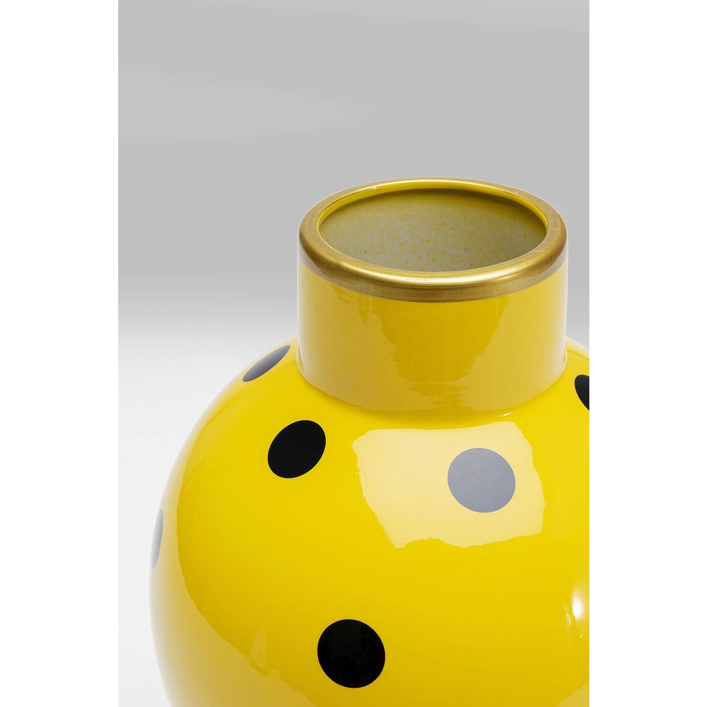 kare-design-deko-vase-merina-28-cm-gelbe-blumenvase-tischvase image 3