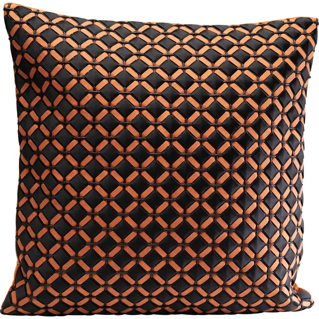 kare-design-kissen-mina-dekokissen-45x45-cm-orange-schwarz-samtoptik-mit-f-llung image 1