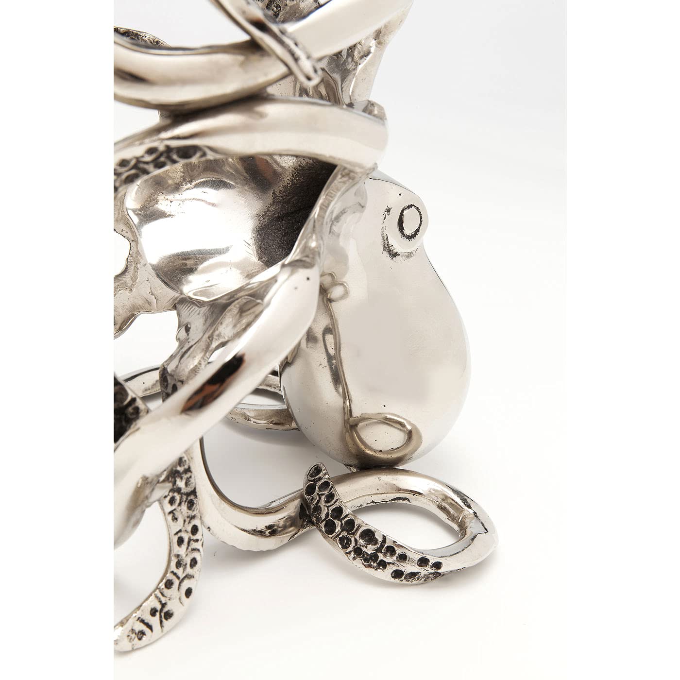 kare-design-flaschenhalter-octopus-silber-wein-flaschengestell-aluminium-25x16x2 image 7