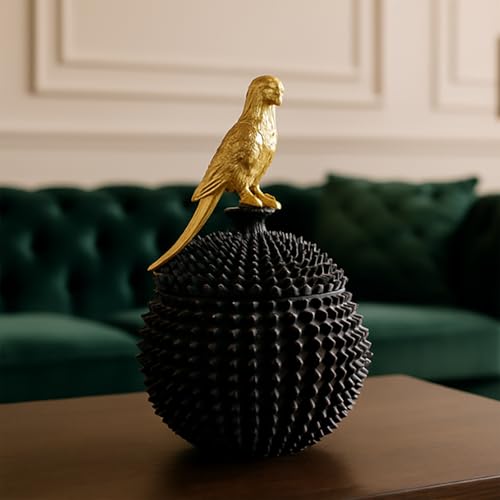 kare-design-parrot-deko-dose-xxl-schwarz-gold-40x26x26-cm image 7