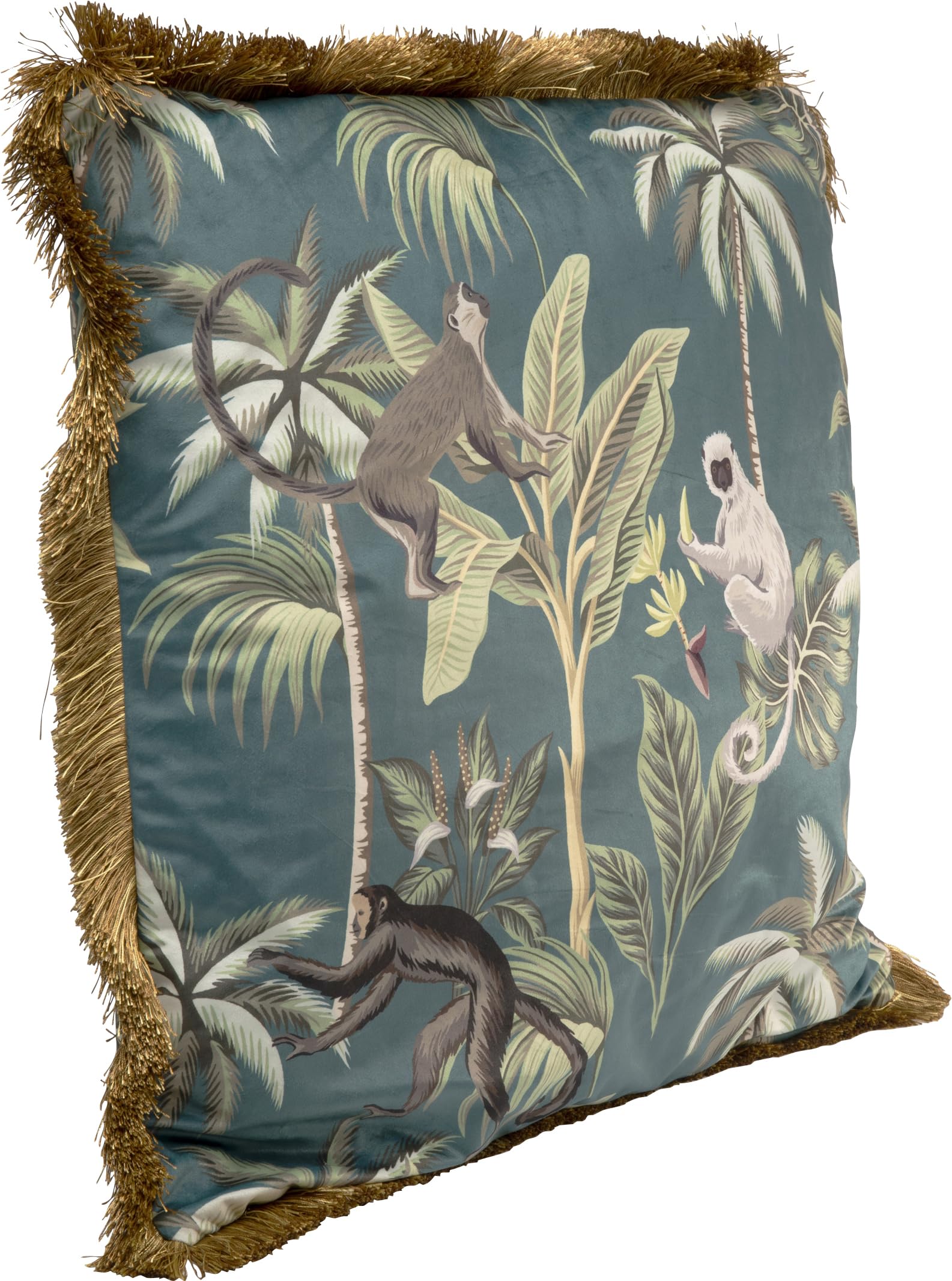 kare-design-jungle-fever-dekokissen-55x55-cm-mehrfarbig-mit-fransen image 2