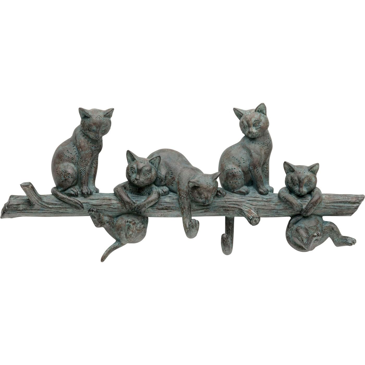kare-design-cats-life-wandgarderobe-grau-mit-5-haken-42x18-cm-katzen-motiv image 1