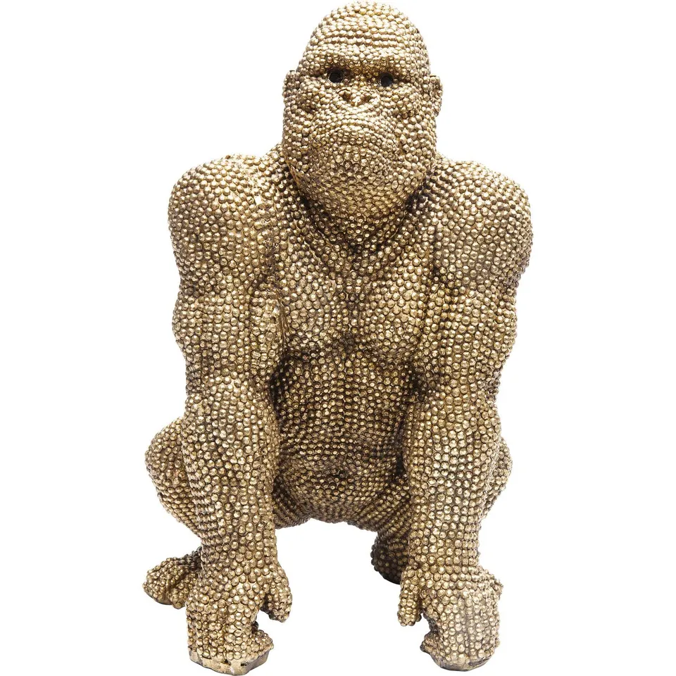 kare-design-deko-figur-gorilla-gold-46x28x28-cm-glitzer image 1