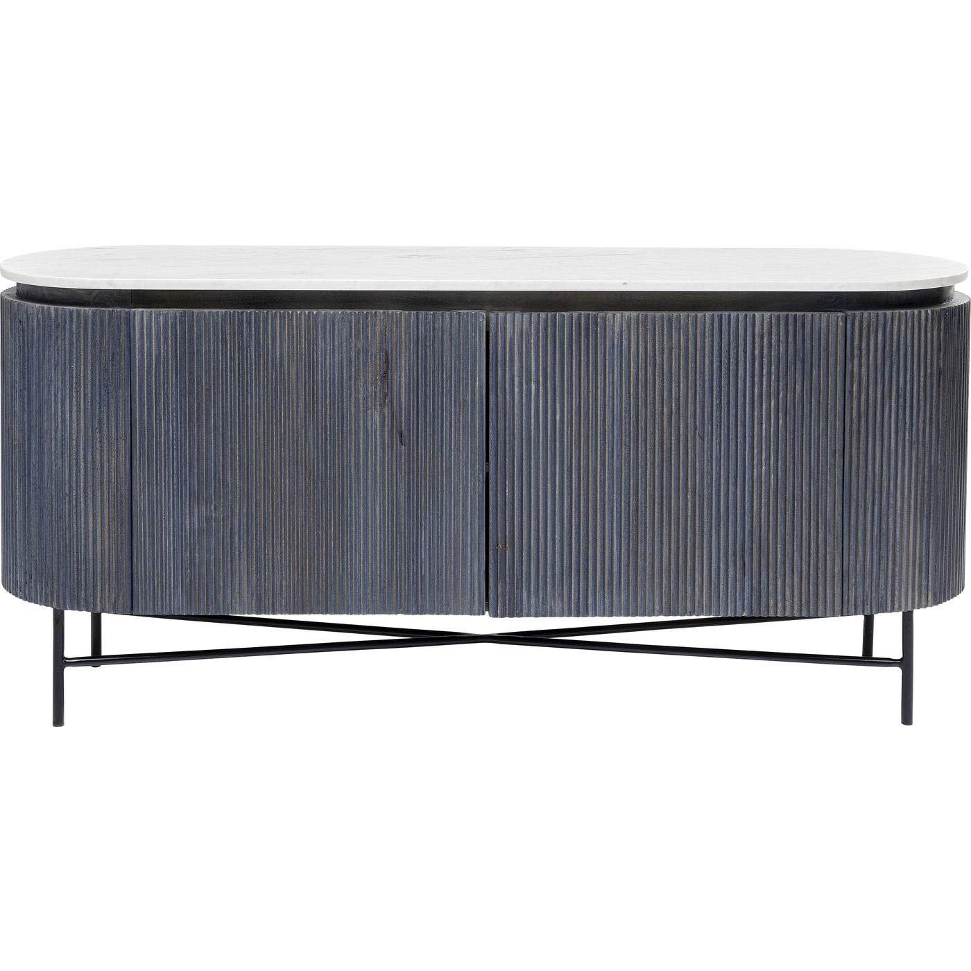 kare-design-sideboard-glenn-75x161x47-cm-tv-board-mit-marmorplatte-massivholz-un image 1
