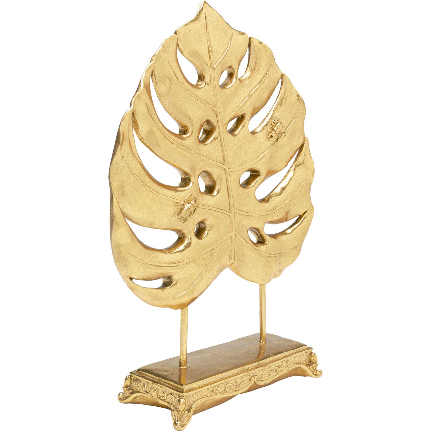 kare-design-deko-objekt-monstera-leaf-gold-36-cm-blatt-monstera-skulptur image 3