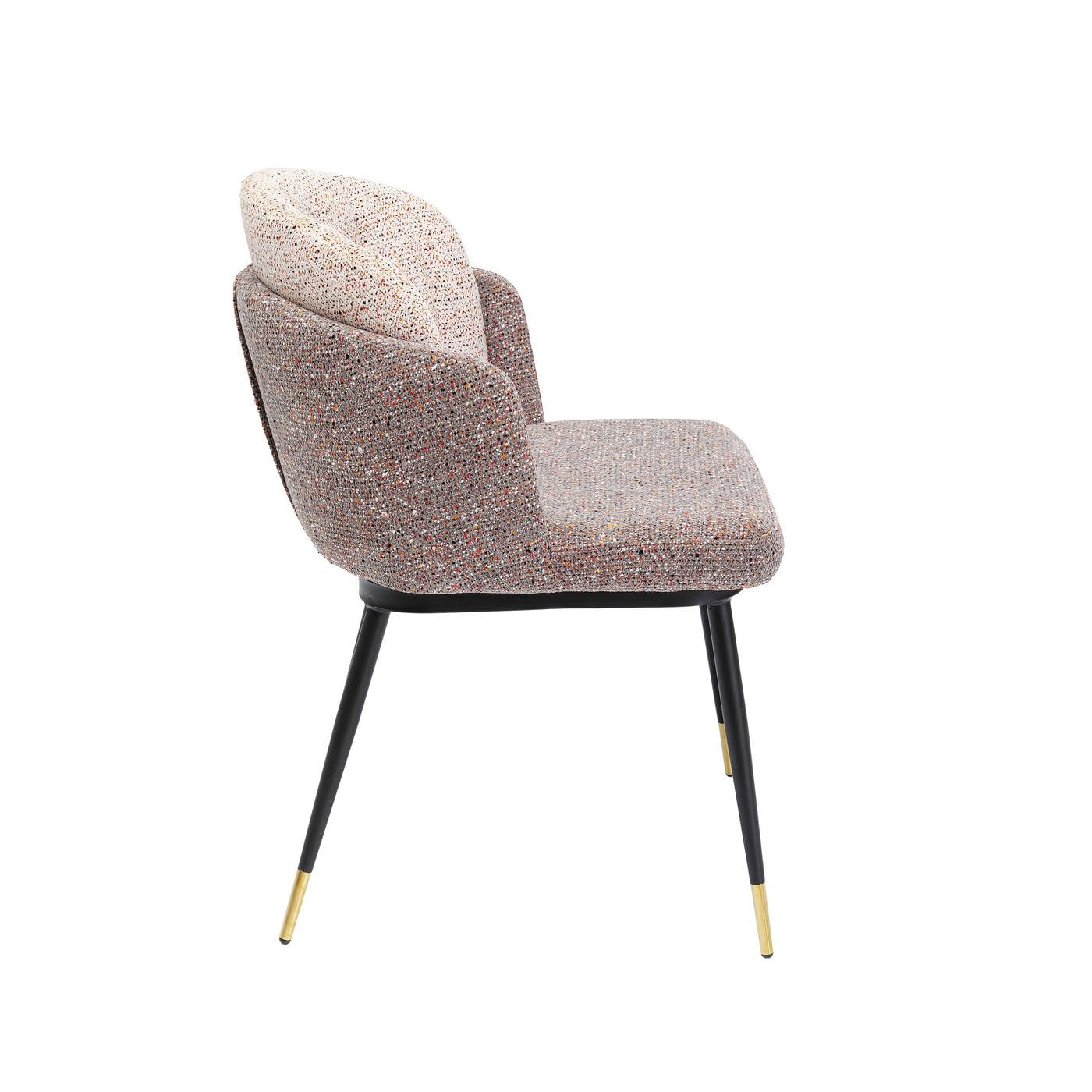 kare-design-stuhl-hojas-flitter-beige-esszimmerstuhl-polyester-81x52x58-cm image 6