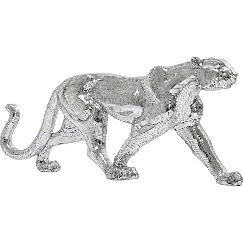 kare-design-deko-objekt-leopard-mosaic-silber-129-x-25-x-50-cm-boden-skulptur image 8