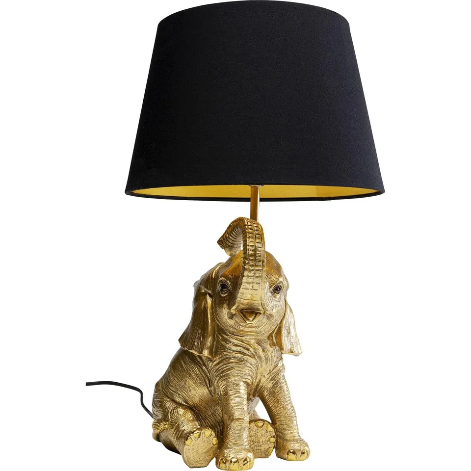 kare-design-tischlampe-happy-elefant-gold-48-cm-elefanten-leuchte-e27 image 1