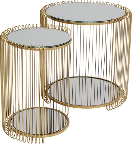 kare-design-wire-double-beistelltisch-2er-set-gold-45-cm-mit-spiegelglas image 6