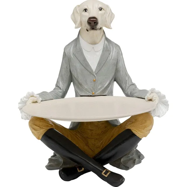 kare-design-gentleman-dog-tray-deko-figur-hund-mit-tablett-29-cm image 1