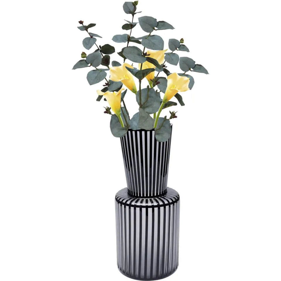 kare-design-vase-roulette-schwarz-wei-glas-41-cm image 1