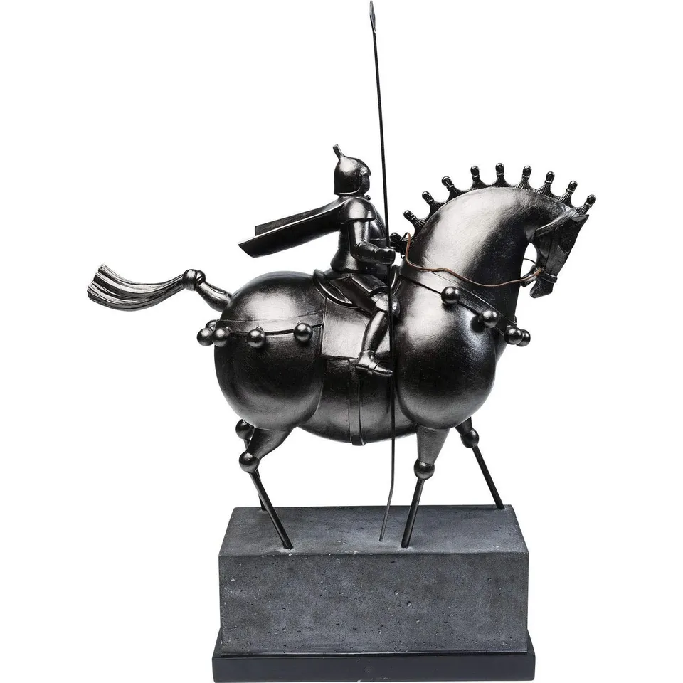 kare-design-black-knight-deko-figur-ritter-schwarz-70x54x20-cm image 1