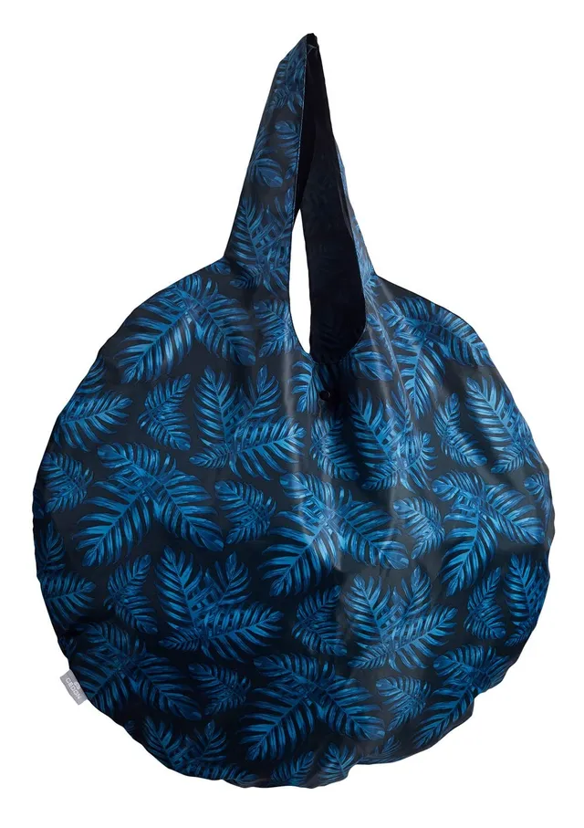 cedon-shopper-philodendron-blue-faltbare-einkaufstasche image 1