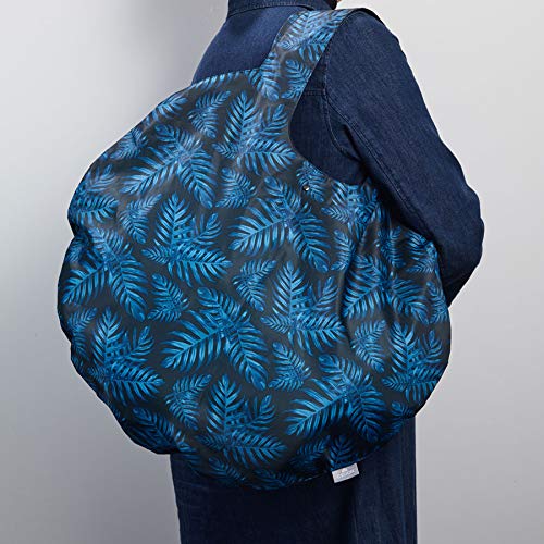 cedon-shopper-philodendron-blue-faltbare-einkaufstasche image 4