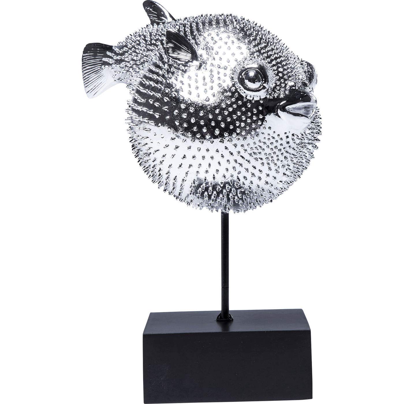 kare-design-dekofigur-blowfish-kugelfisch-chrom-silber-29x24x6-cm image 2