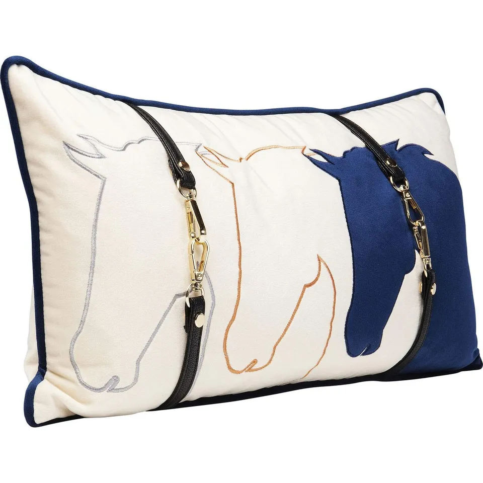 kare-design-kissen-horsefaces-blau-wei-50x30x8cm image 1