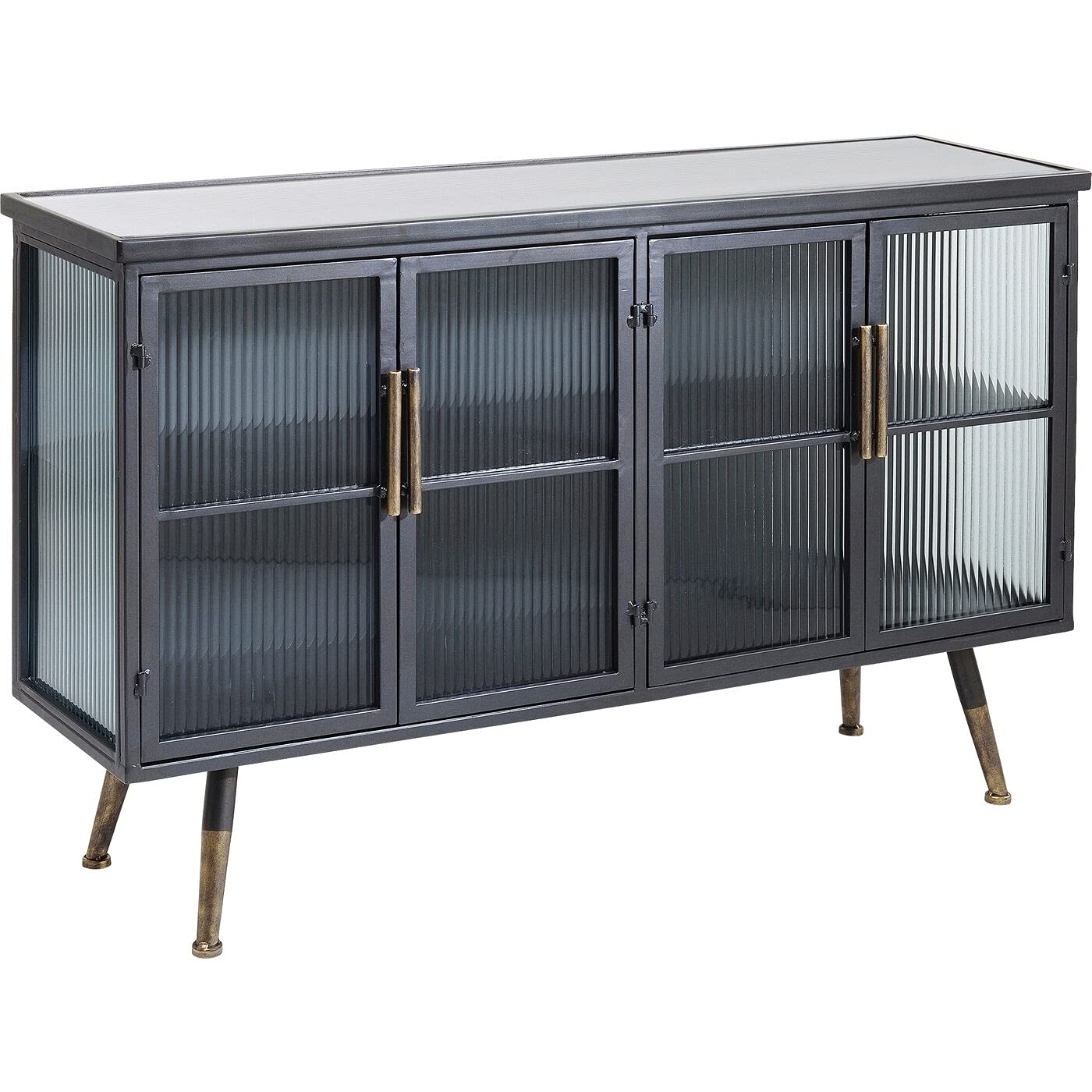 kare-design-la-gomera-sideboard-4-t-ren-tv-board-120x35x75-cm-stahl-schwarz-mit- image 6