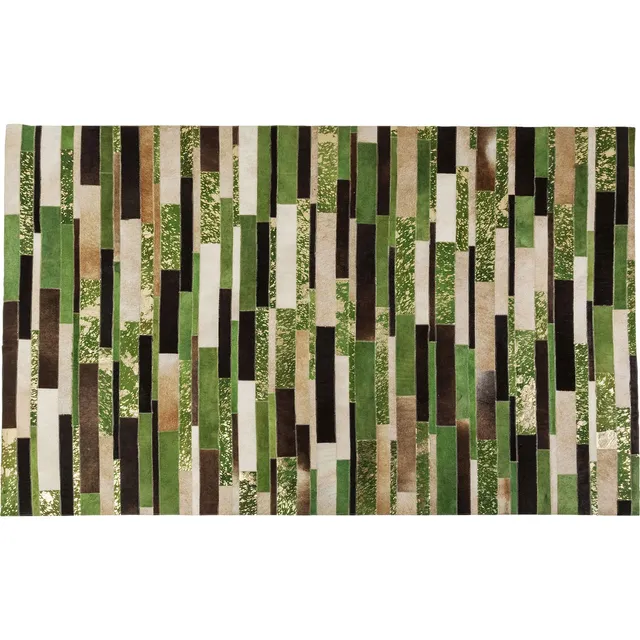 kare-design-teppich-brick-240-x-170-cm-kuhfell-l-ufer-patchwork-gr-n-braun image 1