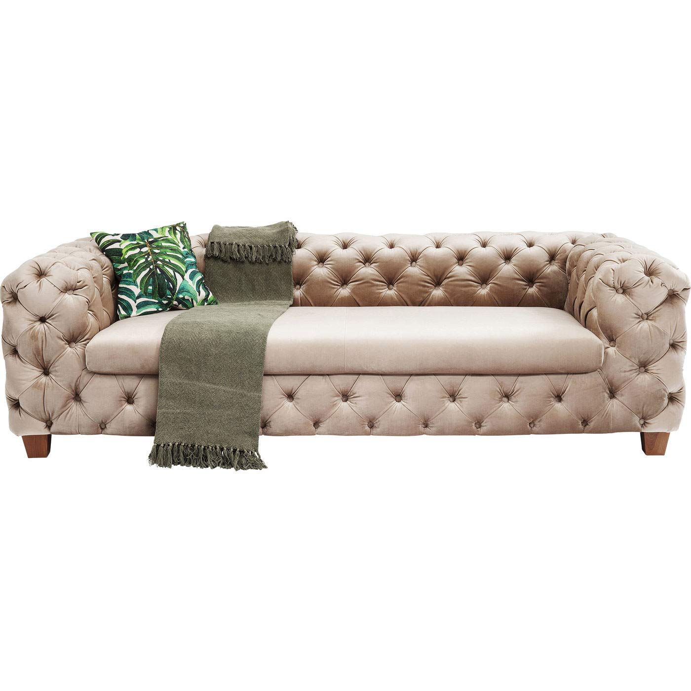 kare-design-sofa-desire-3-sitzer-ecru-beige-samt-245x100x68-cm image 1