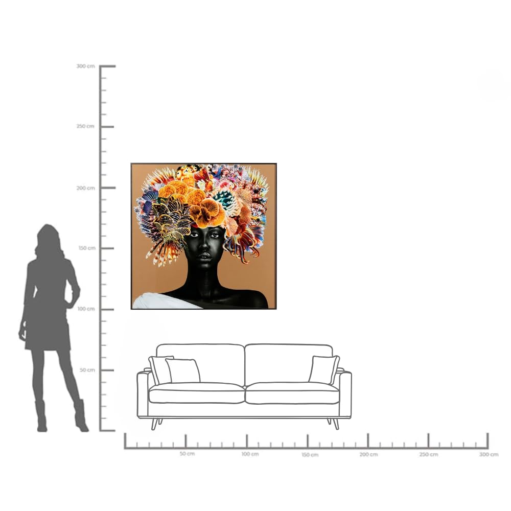 kare-design-bild-flower-hair-mehrfarbig-120x120-cm-alu-rahmen image 3