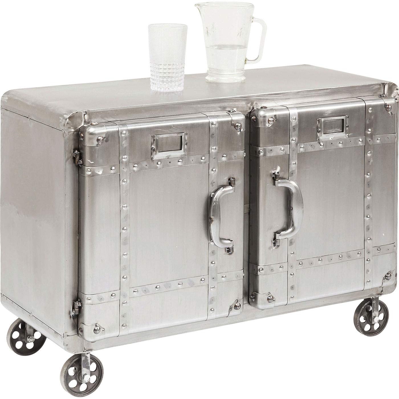 kare-design-kommode-buster-silber-rollbare-stahl-kommode-2-t-rig-60x81x38-cm image 5