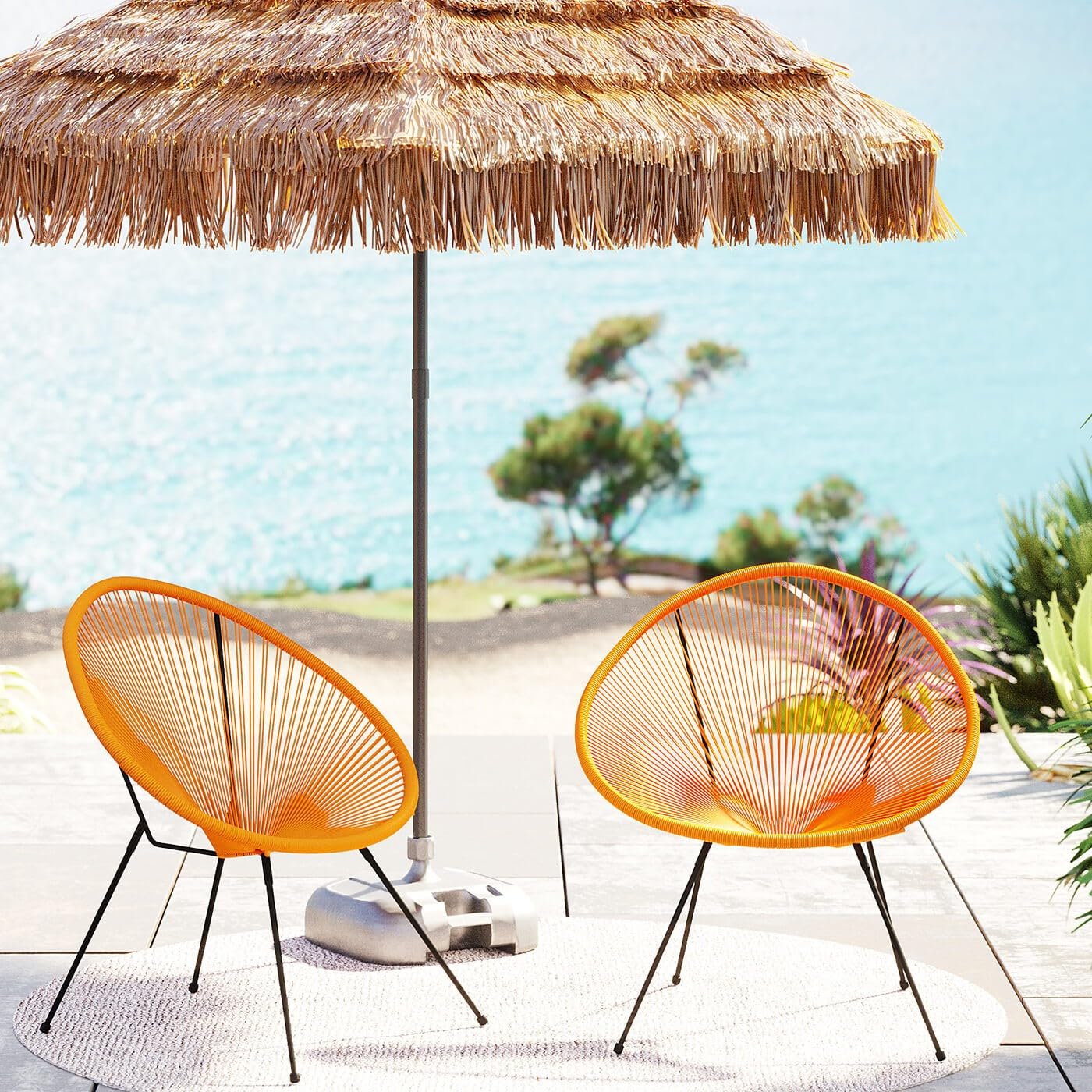 kare-design-sessel-acapulco-orange-indoor-outdoor-loungesessel-85x73x78-cm image 2