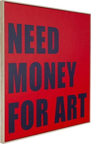 kare-design-need-money-wandbild-gerahmt-rot-blau-80x80-cm image 7