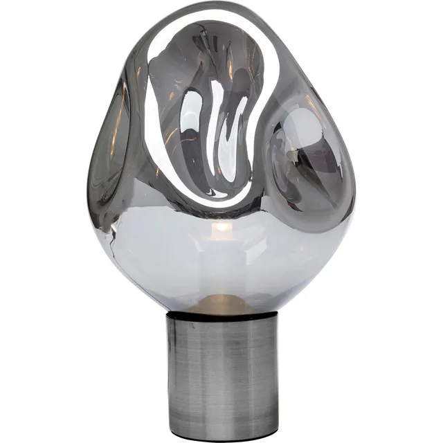 kare-design-tischlampe-supernova-smoky-38-cm-moderne-glas-tischleuchte-silber-sc image 1